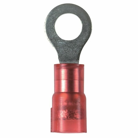 Panduit Ring Terminal, M5 Stud Size, 14 AWG, 600 V, Nylon Insulated, Blue, 100 PK PMNF1-5R-C